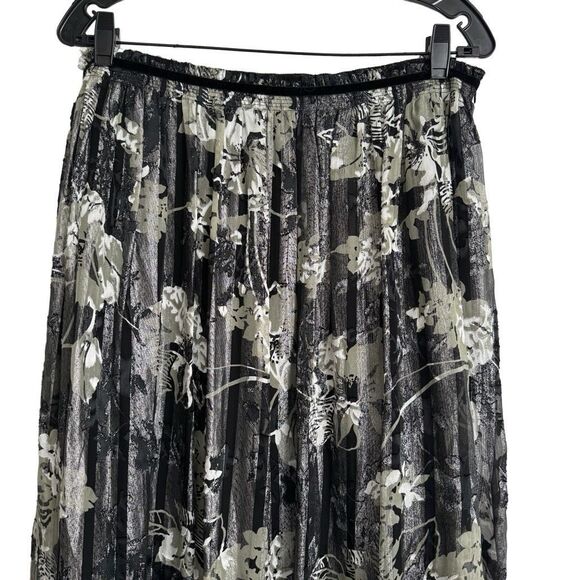 Charles Nolan Silk Blend Metallic Midi Skirt 14 - Picture 3 of 8
